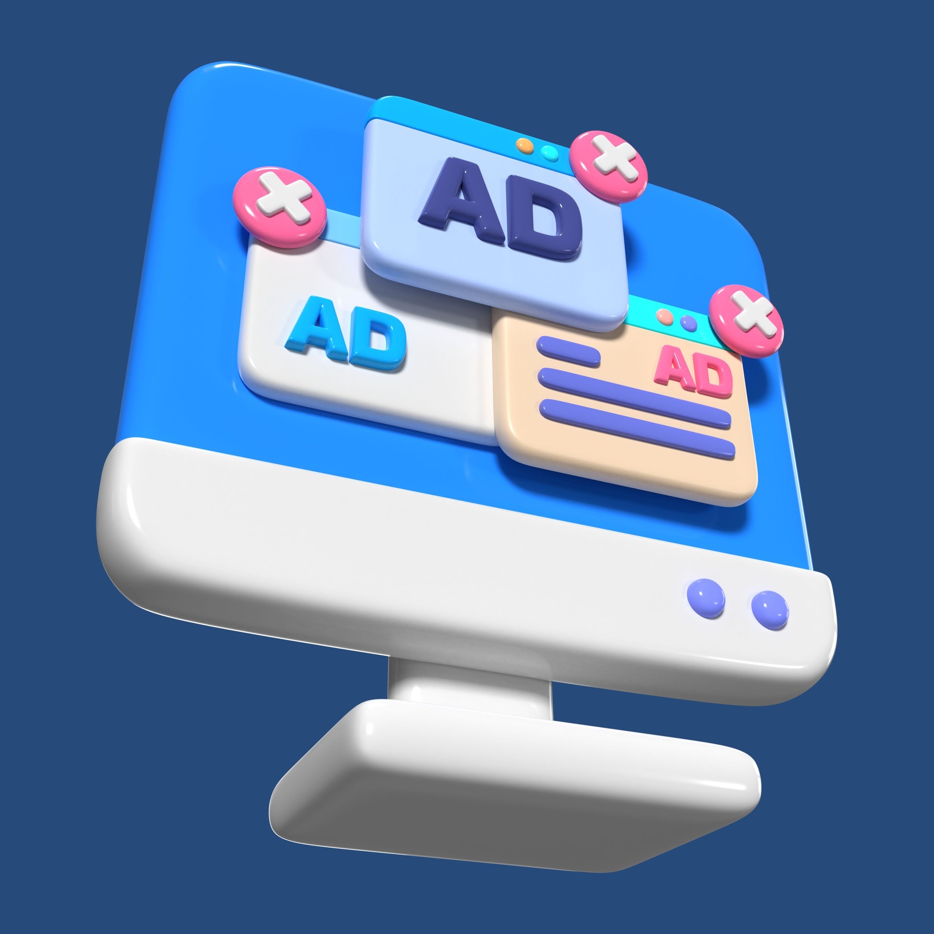 Adware 3D Illustration Icon